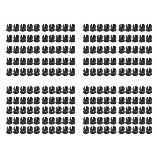 50 Douilles LED En Plastique Noir – Diamètres 3/5/8/10 Mm – Pour Montage Sur Circuit, Panneau D'affichage, Bricolage électronique