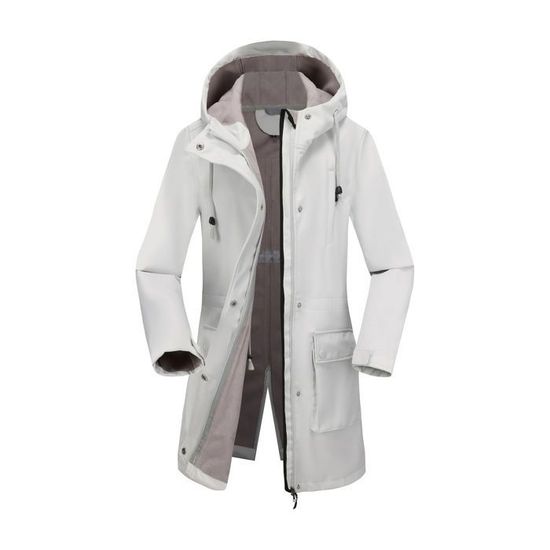 Veste De Pluie Légère Femme Longue - Imperméable, Coupe-vent, Avec Capuche - Pour Randonnée, Camping, Ville