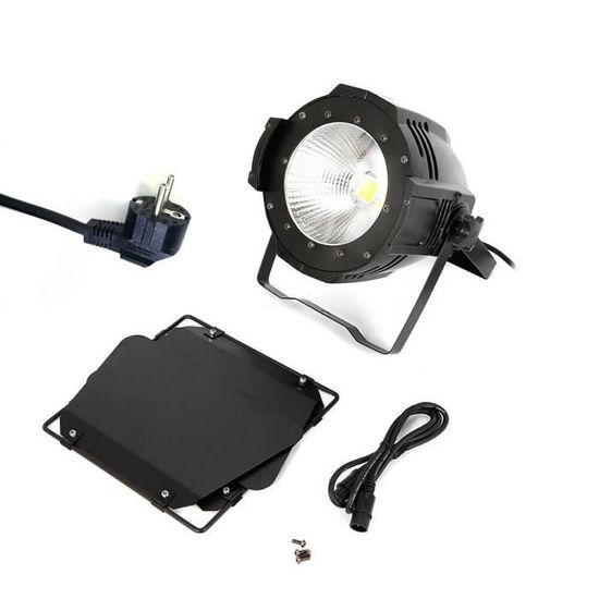 Projecteur COB 200W 2-en-1 Blanc Chaud/Froid – Lumière Scène DMX Stroboscope, Son Activé, Effets Mariage Fête Théâtre DJ Extérieur Intérieur