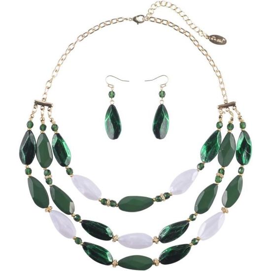 Parure Bijoux Mariage : Collier Et Boucles D'oreilles Ornés De Zircons - Foto 7