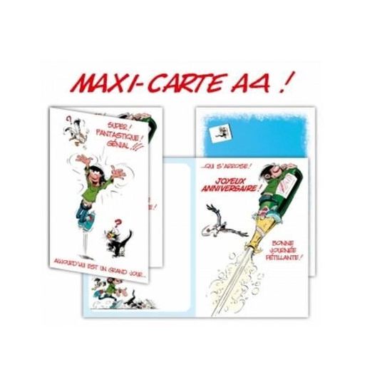 Gaston Lagaffe Maxi Carte Anniversaire Super Fantastique Cdiscount Beaux Arts Et Loisirs Creatifs