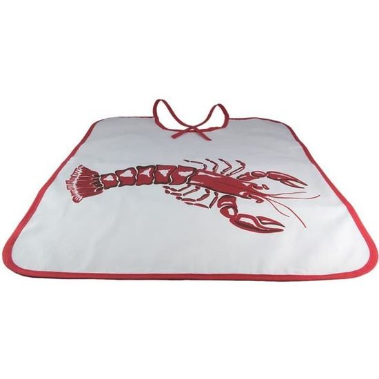 Lot De 2 Grands Bavoirs à Homard En Coton Pour Adultes - Blanc, Rouge Et Vert - Marque Générique