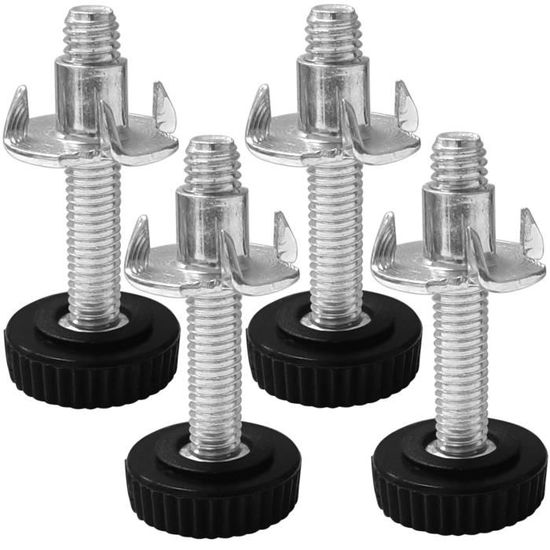 4 Embouts De Pieds De Meuble Orientables - Ronds, Rentrants, Réglage Angulaire - Pour Tube 25/20mm (Polyamide)