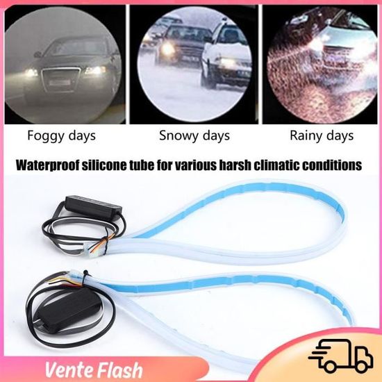 Bande LED Flexible Pour Coffre De Voiture - Étanche, Découpable, Allumage Automatique - 2 Mètres (blanc)