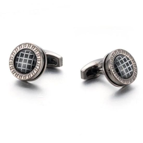 10 Boutons De Manchette Plats Ronds Plaqués Argent - 10 Mm De Diamètre, 5 Paires, Neuf