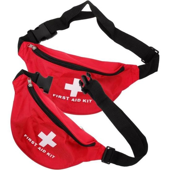Kit Déguisement Sauveteur 3 Pièces - Chapeau + Sac Banane + Sifflet - Rouge - Ajustable Pour Adultes - Fête, Cosplay, événement