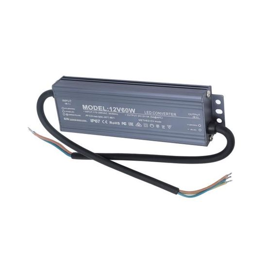 Transformateur LED Driver 3W-36W 300mA – Alimentation électrique Pour Bandeaux LED