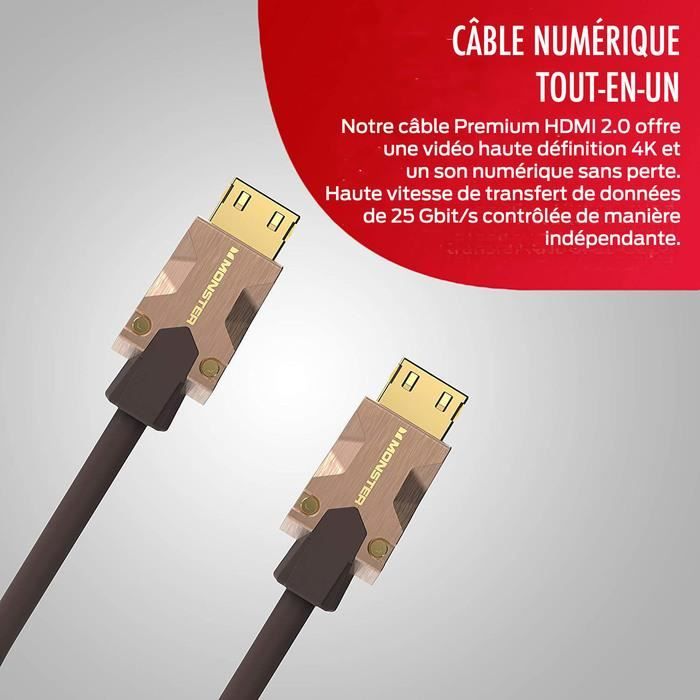 MONSTER Cable hdmi m2000 uhd 4k hdr10+ 25gbps 5m