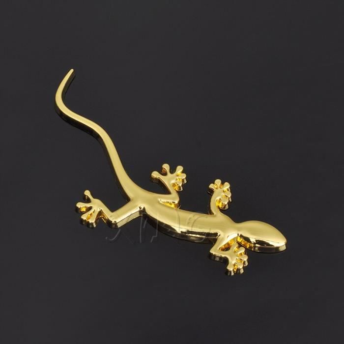 Autocollant Déco Gecko (lézard) Noir - Décor Pour Voiture, Fenêtre, Meuble - Décolable - Neuf