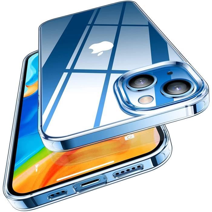 Coque pour iPhone 13 Transparente (Vraiment Anti-jaunissement) Antichoc Protection Souple Fine Coque iPhone 13 Silicone Anti-R[130]