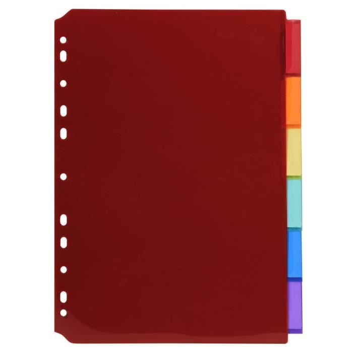 Exacompta 3906E Paquet de 6 Intercalaires en polypro avec onglets porte-étiquette 21 x 29,7 cm Translucide