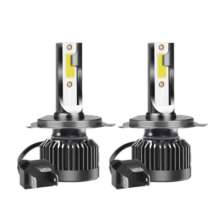 2 x H4 LED Kit Phare Ampoules 4000LM Faisceau Haute Puissance 6000K Blanc CA647