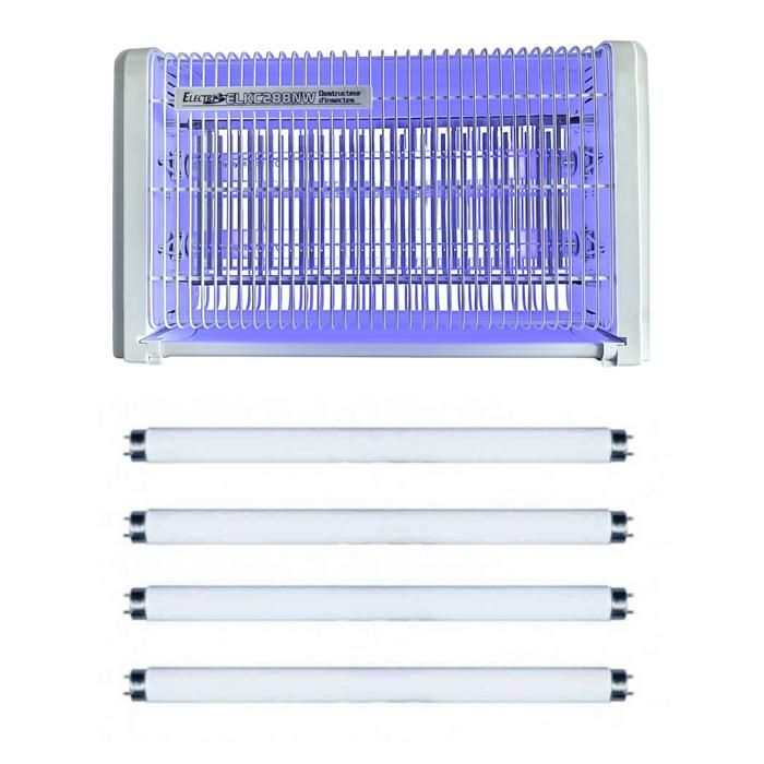 Tue Insectes Electrique 20w Lampe Destructeur Moustique + 4 Néons UV