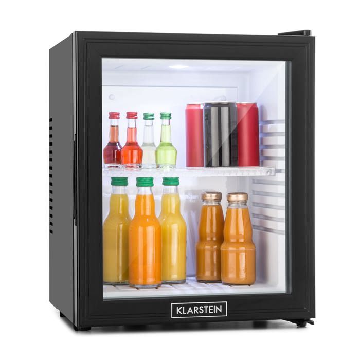 Mini frigo de chambre - Klarstein - petit frigo sans freezer - 30 l - petit frigot cosmetique - mini refrigerateur bar - noir