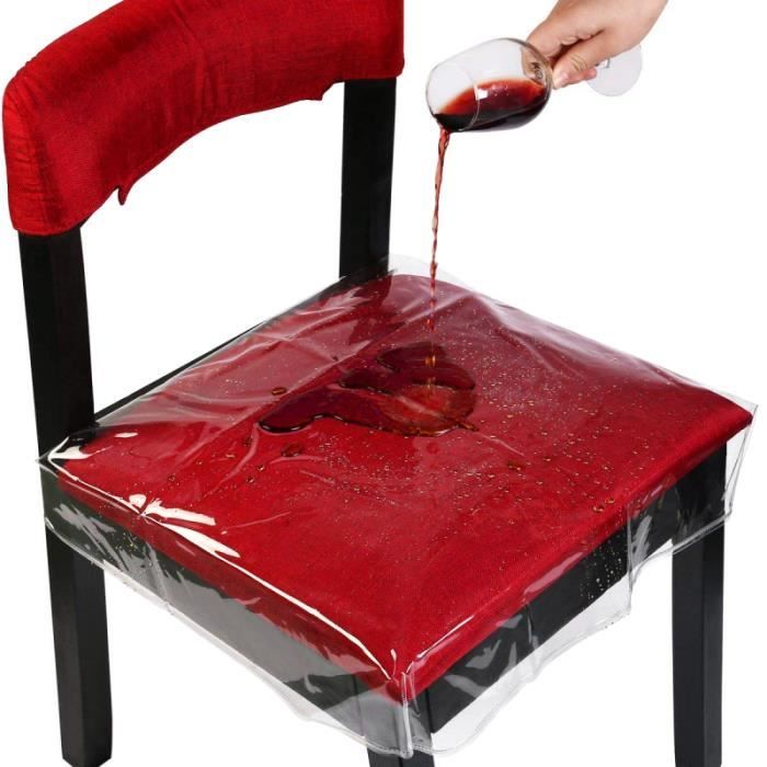 HOMEMAXS 4PCS Housses de siège de chaise PVC Protecteur de réglable étanche pour Bar de Restaurant CHAIR COVER - FURNITURE COVER