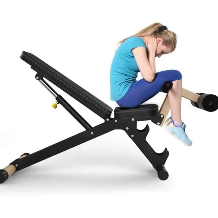 BANC DE MUSCULATION Banc de Musculation ré glable à Domicile Banc d'entraî nement Pliable bancs abdominaux A744