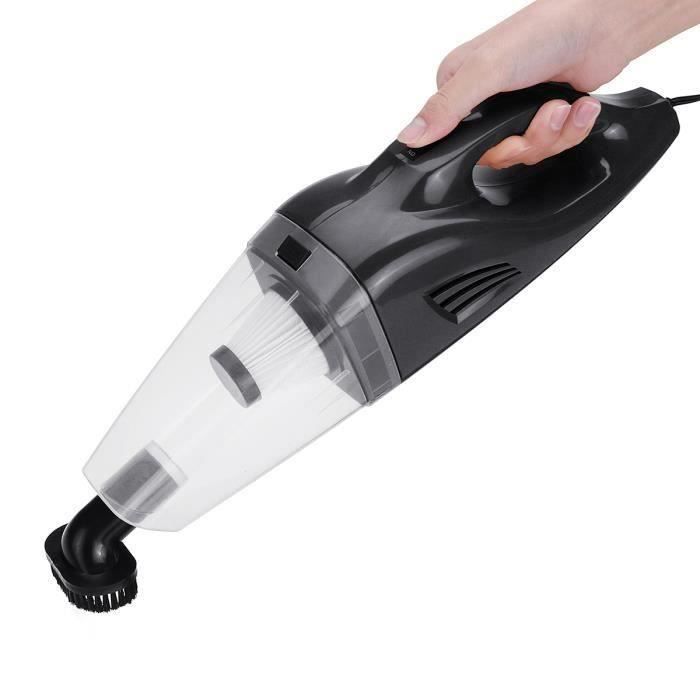 12V 100W HEPA Aspirateur à main portable pour voiture maison Noir
