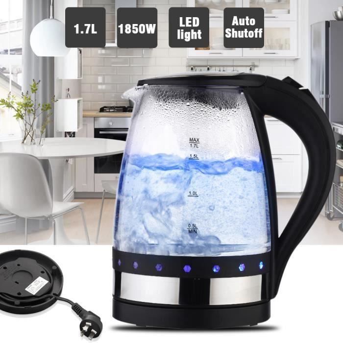 Bouilloire électrique LED Lampe 1.7L 1850W NOIR*AS