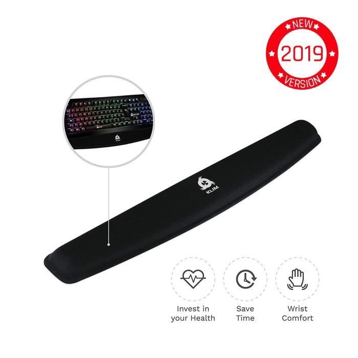 ⭐️KLIM Repose Poignet pour Clavier - Nouveau 2019 - Haute Qualité - Anti-tendinites - Confort Maximal - Garantie à Vie