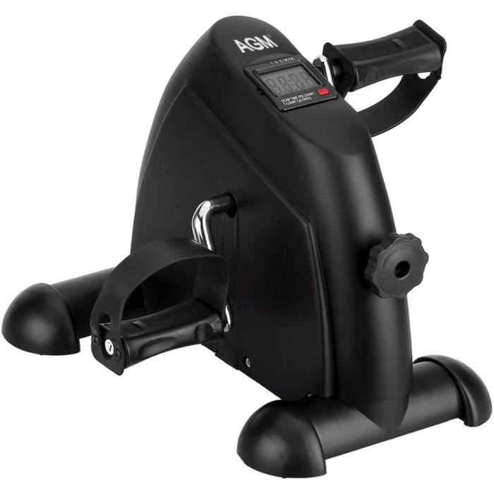 Mini vélo d'appartement avec pédalier de résistance pour salle de sport Argenté Noir