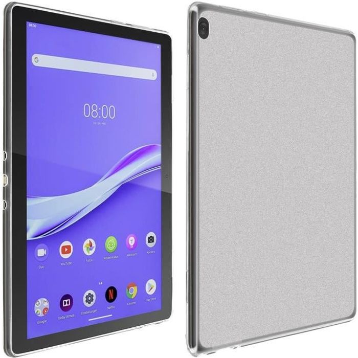 Coque Lenovo Smart Tab M10 10.1 Silicone Flexible Résistant Ultra fine blanc Blanc