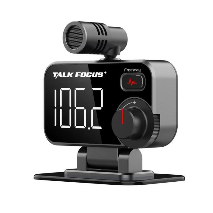 BT92 voiture Bluetooth lecteur MP3 émetteur FM avec microphone directionnel appel mains libres noir