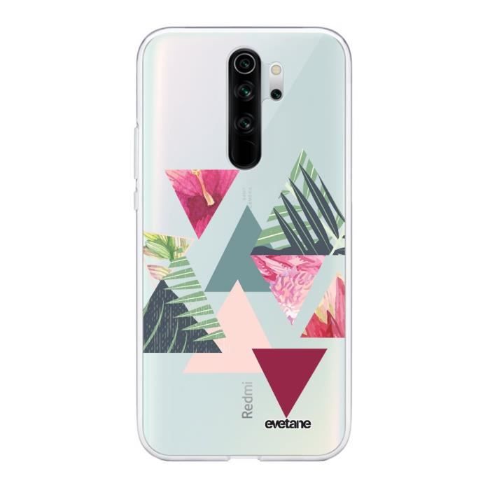 Coque Xiaomi Redmi Note 8 Pro 360 intégrale transparente Triangles Jungle Ecriture Tendance Design Evetane