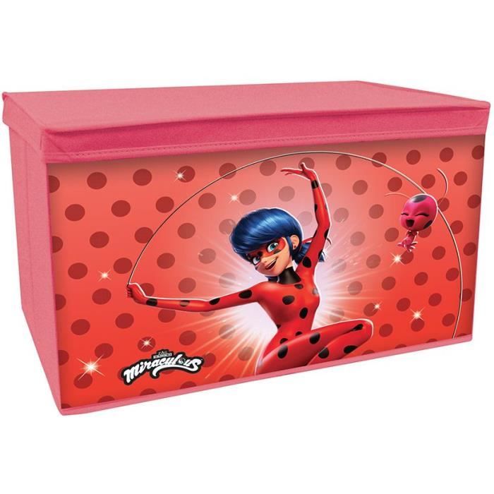 FUN HOUSE Miraculous Coffre à jouets - Pliable - 55,5 x 34,5 x 34 cm - Pour enfant