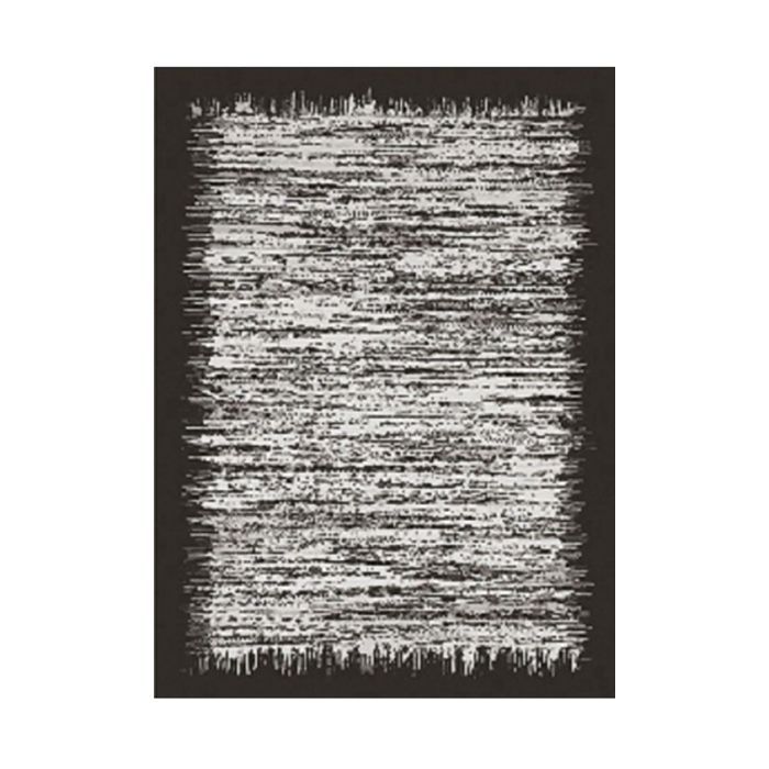 Tapis Moderne Gris bord Noir 120x180cm