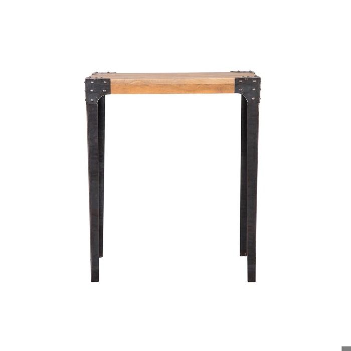 Miliboo - Table haute industrielle rectangulaire en bois et métal MADISON