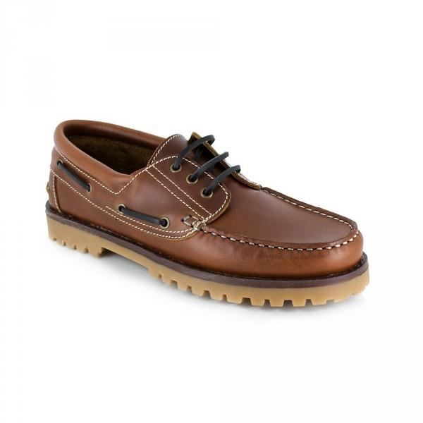 Mocassin Bateau J.Bradford Cuir Cognac JB-DOLAR - Couleur - Camel