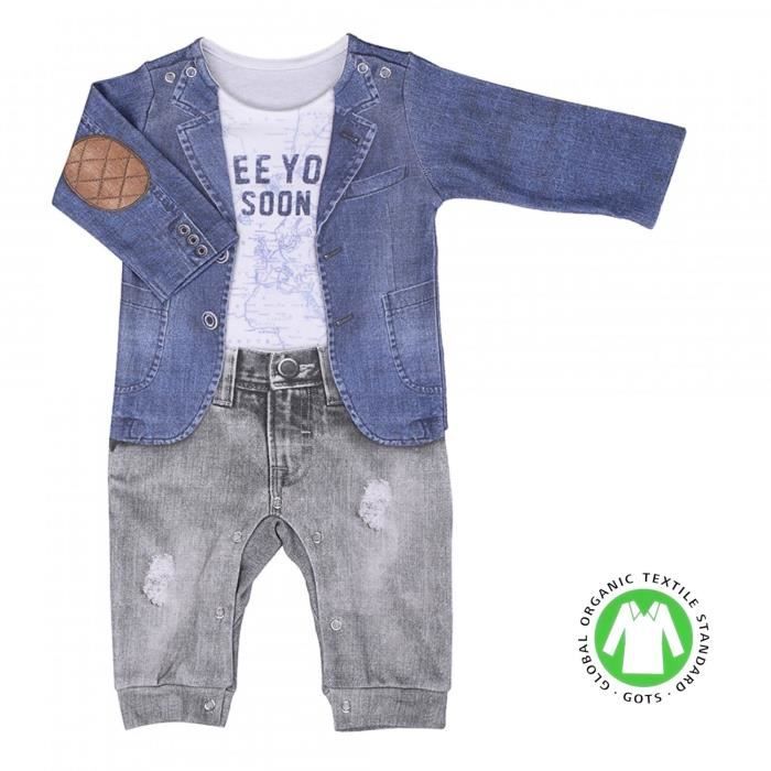 Pyjama bébé garçon en coton bio, JOE