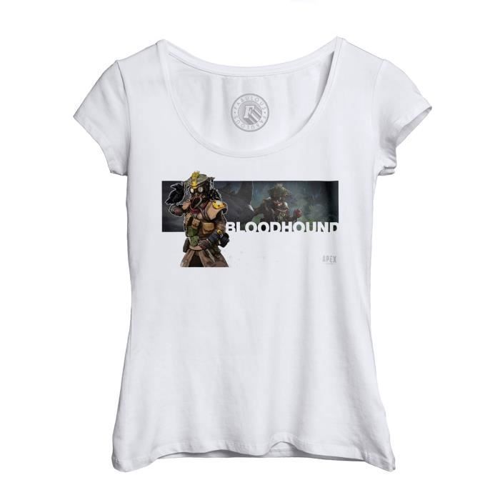 T-shirt Femme Col Echancré Apex Legends Bloodhound Battle Royale Jeux Video