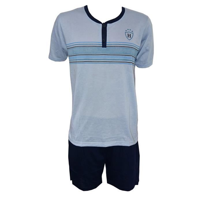 i-Smalls Pyjama Court Homme Super Doux Coton V Cou De Nuit