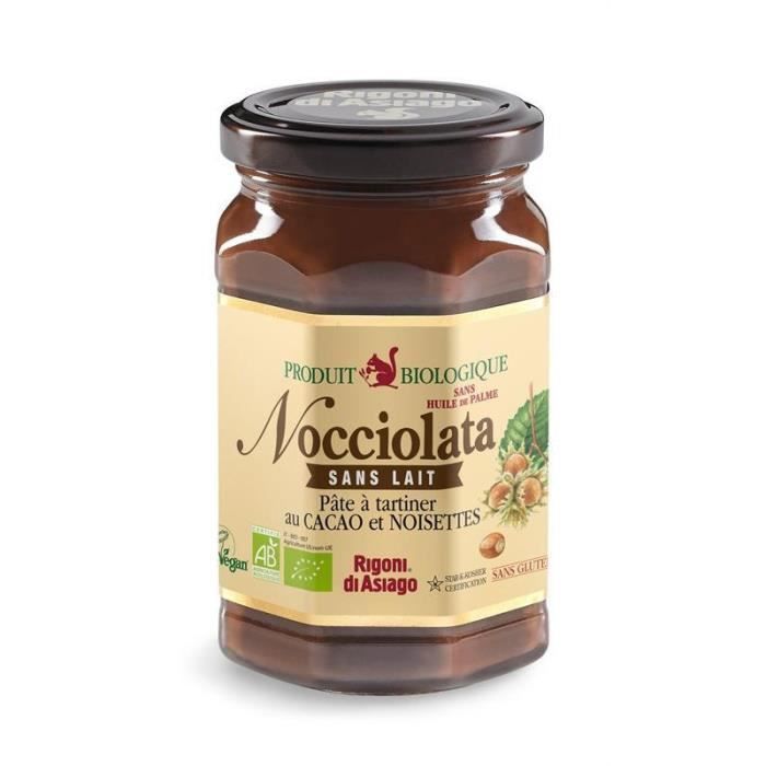 NOCCIOLATA - Sans Lait Pâte À Tartiner Cacao Noisette Bio 350G - Lot De 3