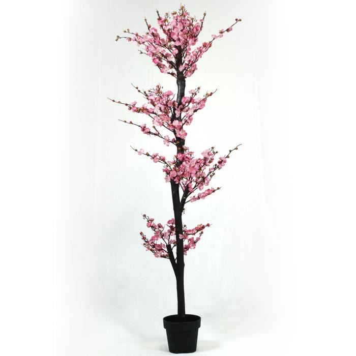 Arbre artificiel Cerisier fleurs roses Kyoto - Hauteur 180 cm