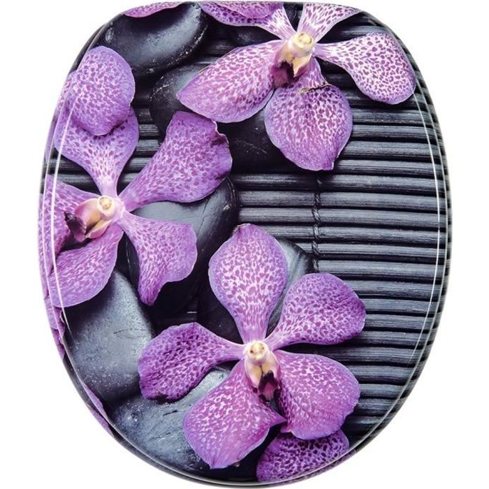 Abattant WC Vanda - Finition de haute qualité - Charnières robustes - Fixation facile