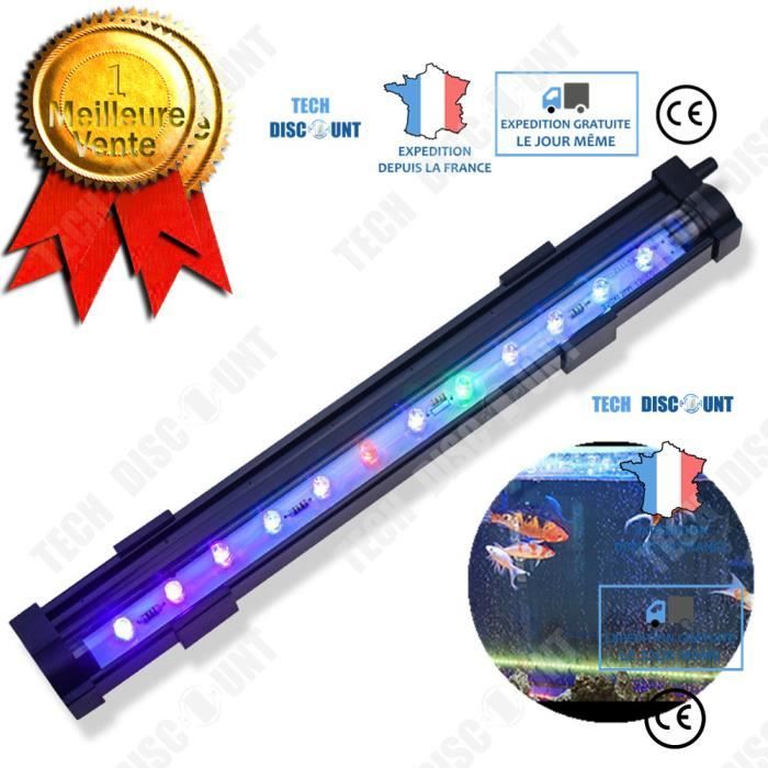 TD® Décoration LED à Bulles Lumières colorées avec télécommande pour Aquarium/ Lampe Décorative Changement de couleur LED