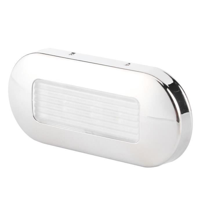 VINGVO Lumière de passerelle de bateau 12V CC Lampe de courtoisie de passerelle LED forme ovale 3 perles de lampe IP67 étanche