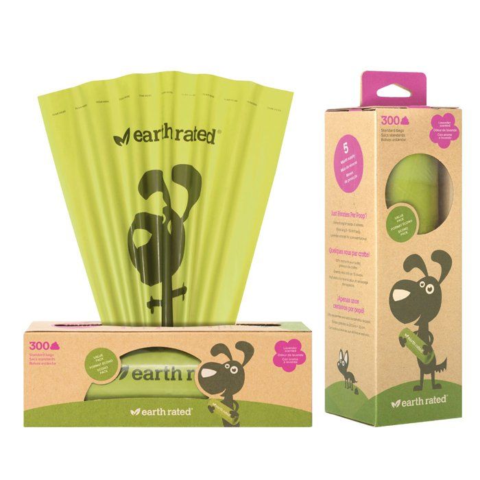 Earth Rated – 300 sacs biodégradables parfum lavande pour déjections canines 203 x 33 cm