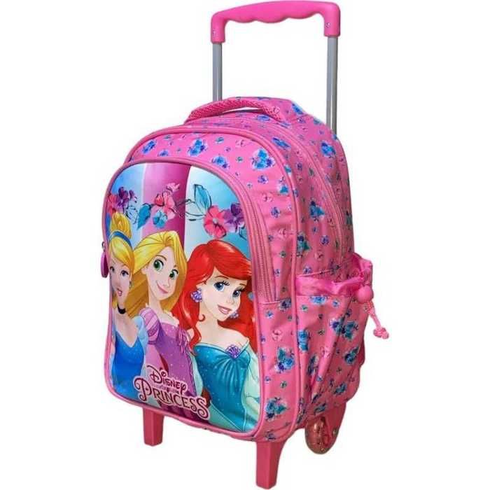 Petit trolley sac a dos à roulettes les princesses disney ROSE
