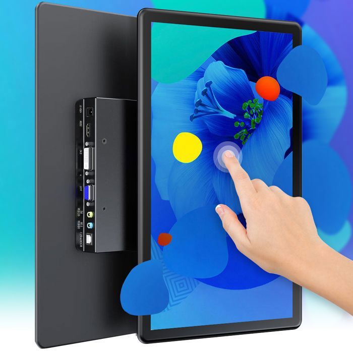 UPERFECT Écran portable tactile Full HD 1080P de 156 pouces avec interfaces USB B DC HDMI DVI VGA