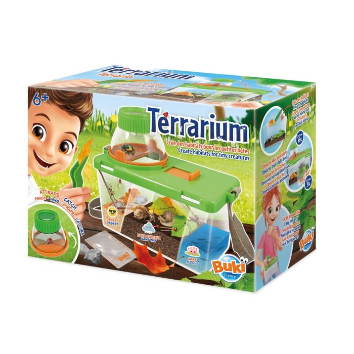 Terrarium pour enfant - Buki France - 213x98x152 cm - Loupe amovible x6 - Livret illustré - Mixte