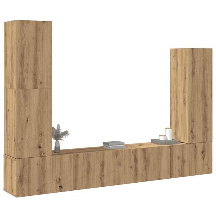 vidaXL Ensemble de meuble TV mural 4 pcs chêne artisanal meuble TV meuble multimédia console TV meuble hifi centre de 3329218