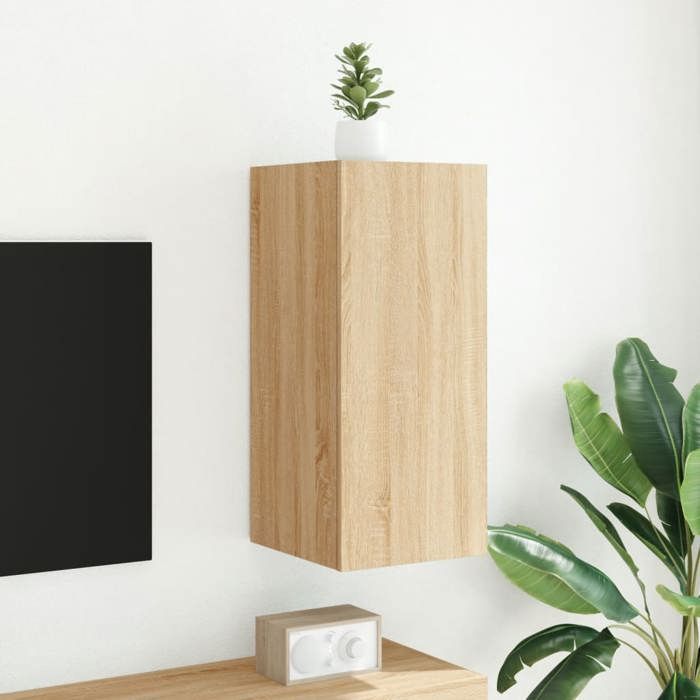 Meuble TV mural Armoire TV suspendue VIDAXL avec lumières LED chêne sonoma 30 5x35x70 cm @2092 Meuble TV mural Armoire TV suspendue VIDAXL avec lumières LED chêne sonoma 30 5x35x70 cm @2092