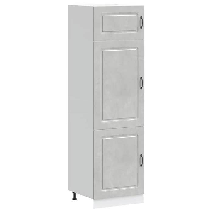 (SOLDE dété)Armoire de cuisine/Colonne de cuisine - Pieds réglable - gris béton bois dingénierie Aspect élégant*9619