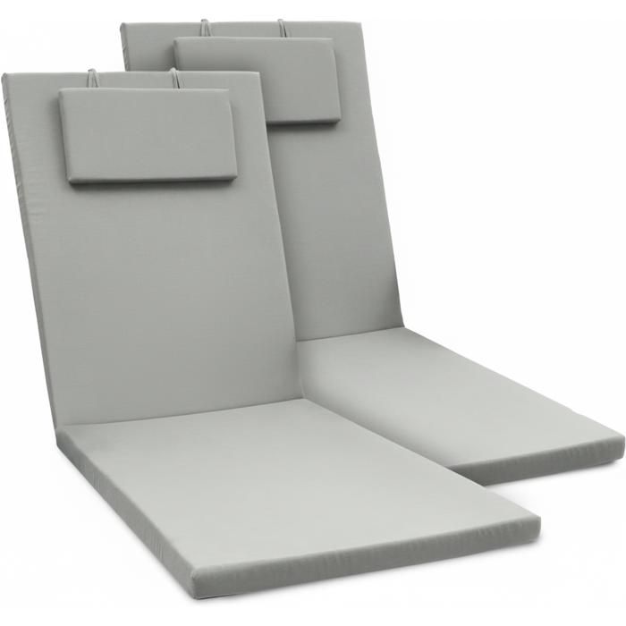 Set de 2 chaises longues de jardin Loft RL 200x60x5cm gris clair Set de 2 chaises longues de jardin Loft RL 200x60x5cm gris clair