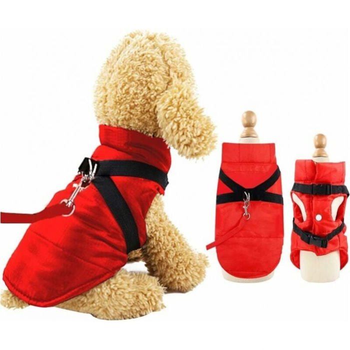 Meilleurs prix pour Manteaux dhiver pour Chiens Imperméable Chaud avec Trou de Harnais Chiot Veste Gilet Habits Costume Vêtement pour lhi Étiquette