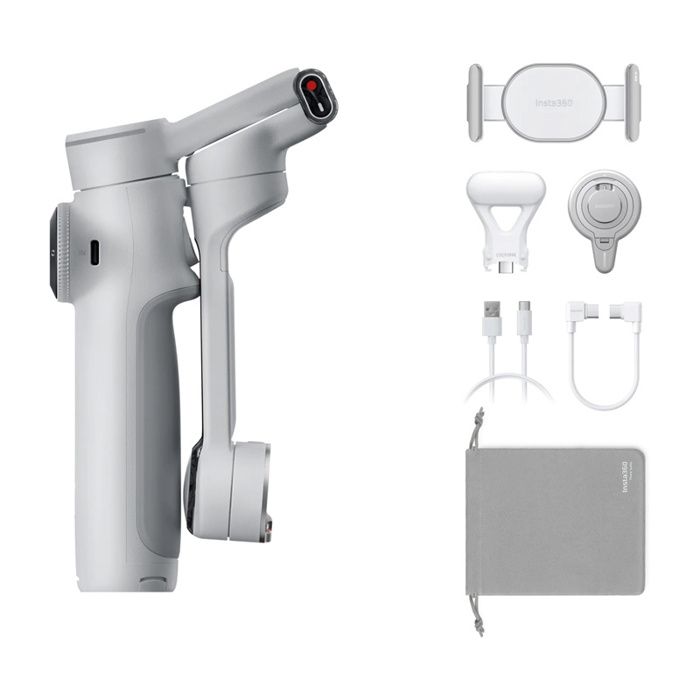 Stabilisateur - INSTA360 - Flow 2 Pro - Stabilisation 3 axes - Autonomie 12 heures - Pack Créateur