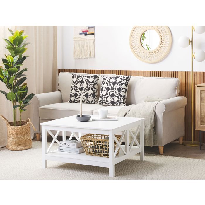 Table Salon Laque Blanc